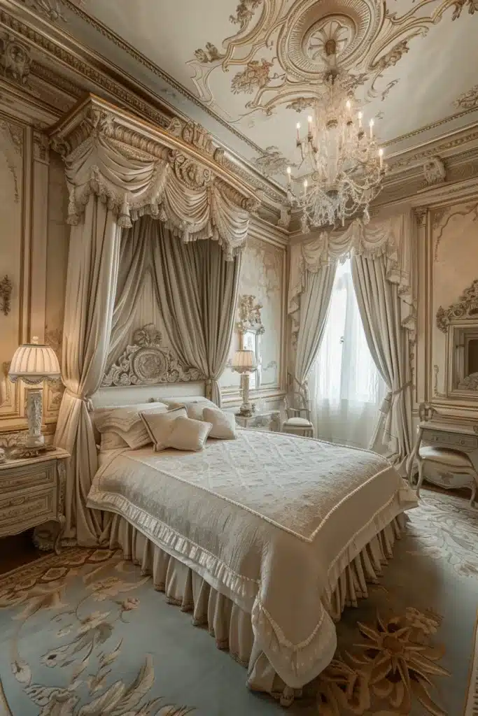 A boudoir bedroom with Elegant Decor