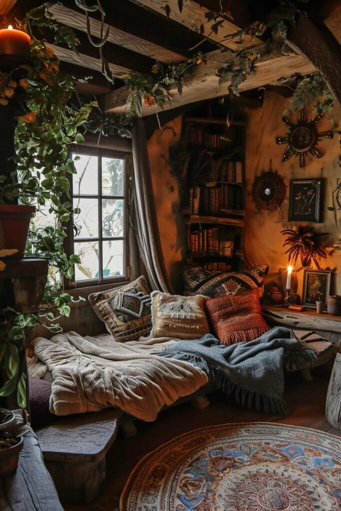 A witch bedroom with a Cozy Seating Area