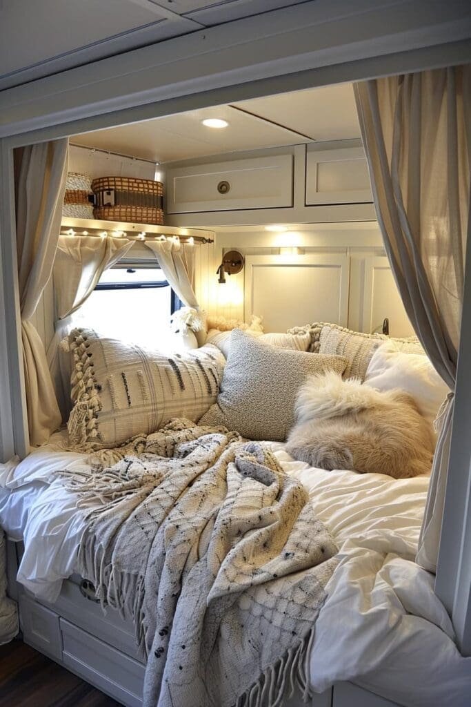 cozy corner in an RV
