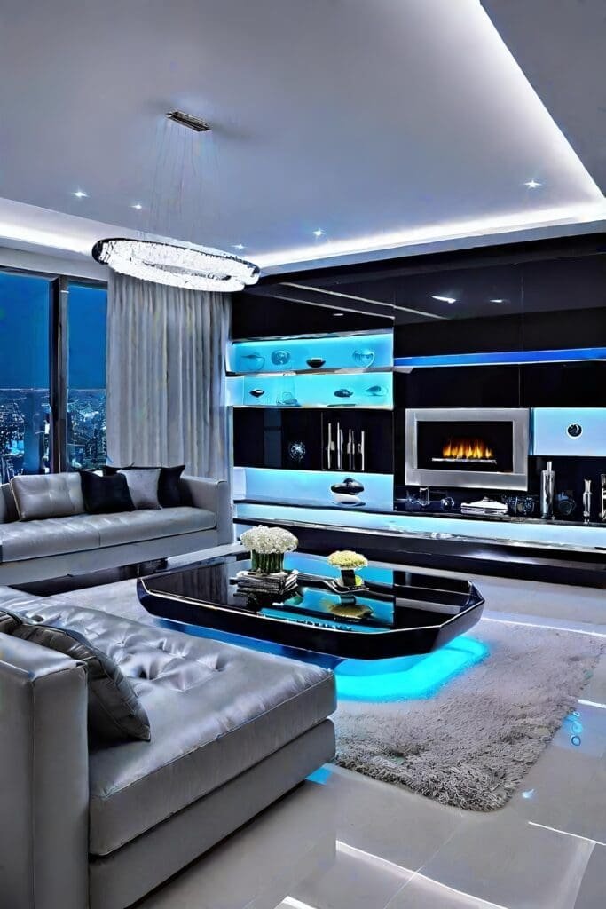 Futuristic Design Modern Luxury Living Room