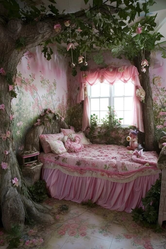 Nature Prints in a fairy bedroom