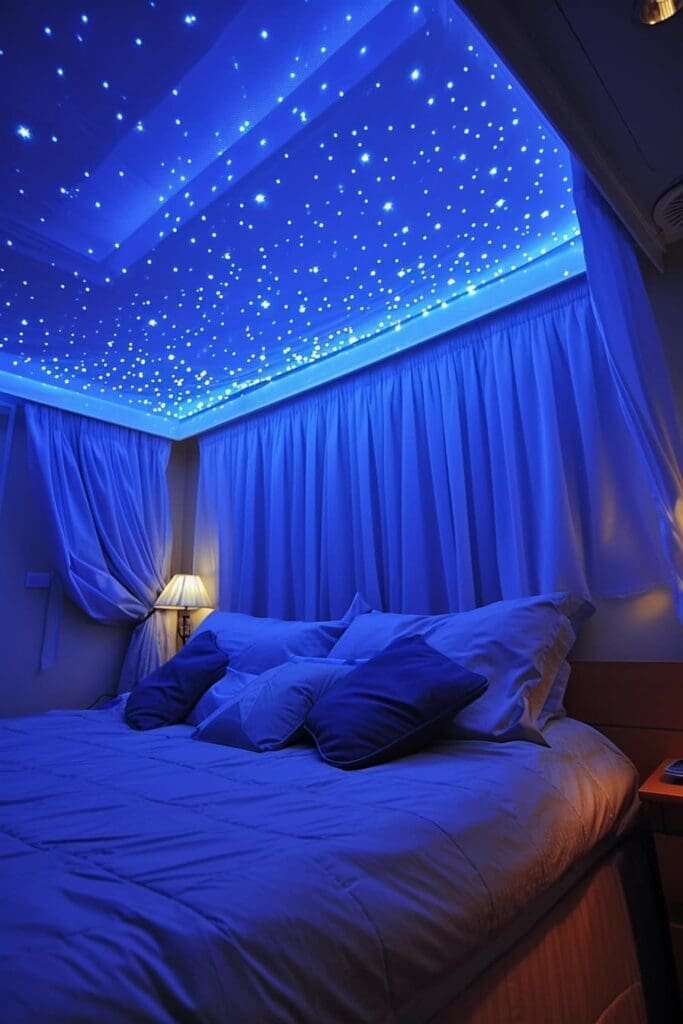 LED Ceiling Star Lights in Bedroom