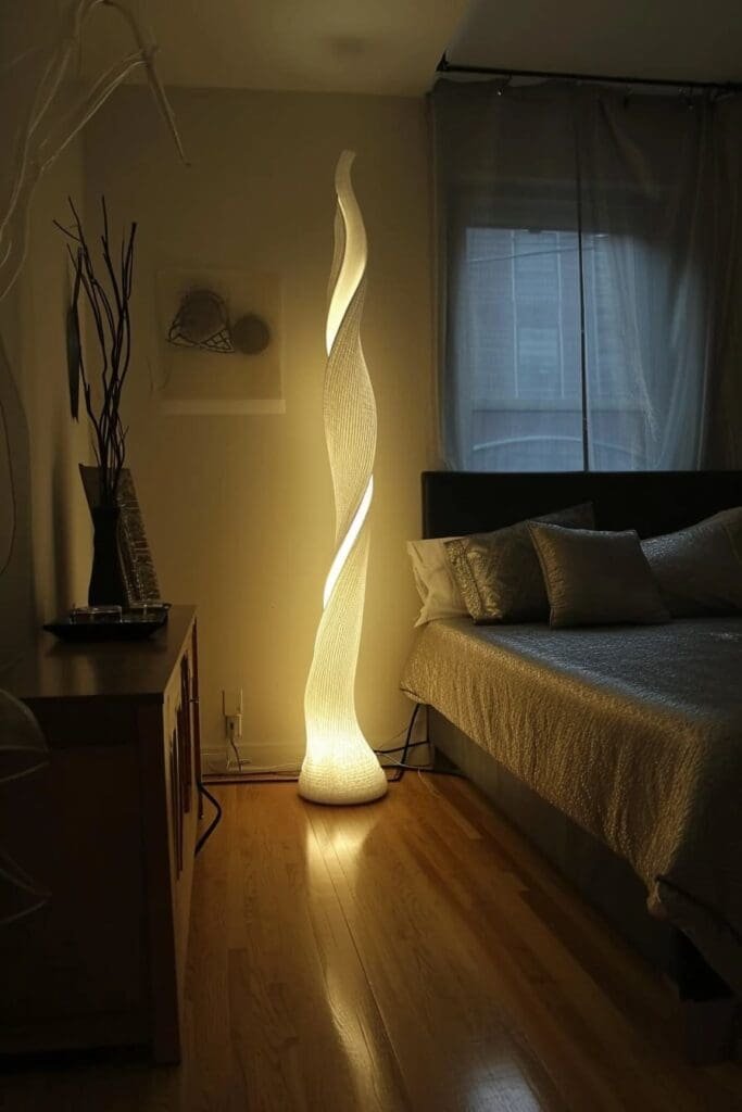 LED Floor Lamps in Bedroom Corners
