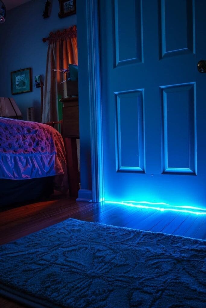 LED Glow Under Bedroom Door