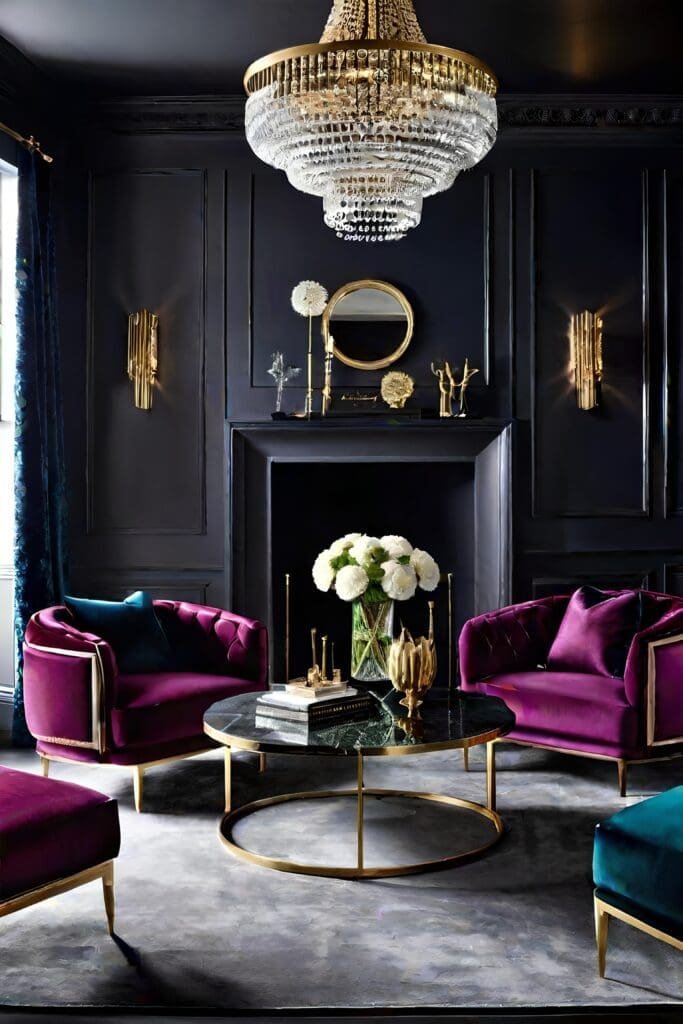Luxurious Velvet Modern Luxury Living Room