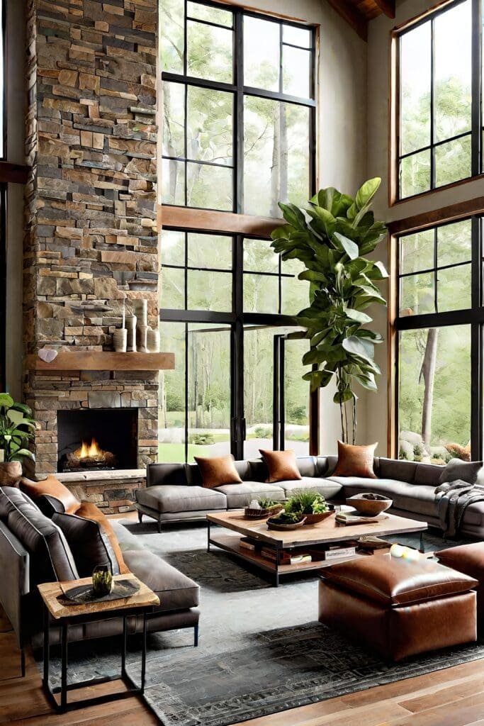 Nature-Inspired Modern Luxury Living Room