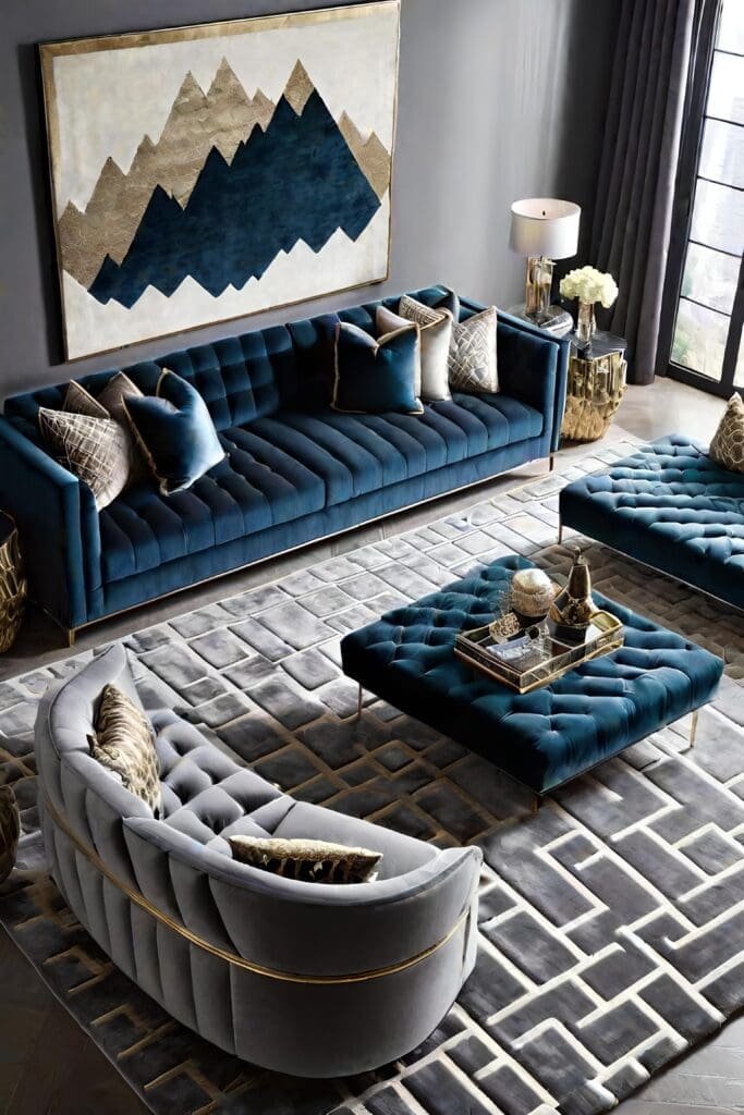 Plush Textured Modern Luxury Living Room