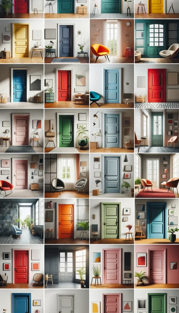 different colored interior doors