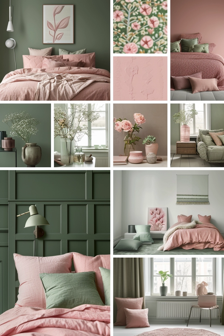 green and pink bedroom ideas