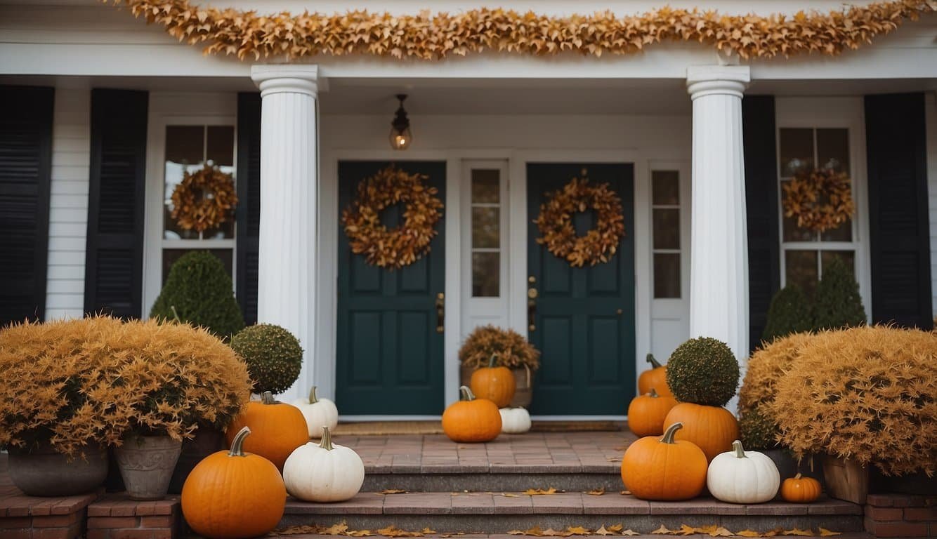 White Pumpkin Topiary for Porch Decor