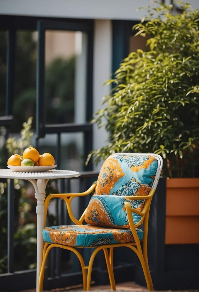 Use Bold Patterns in Balcony Furnishings