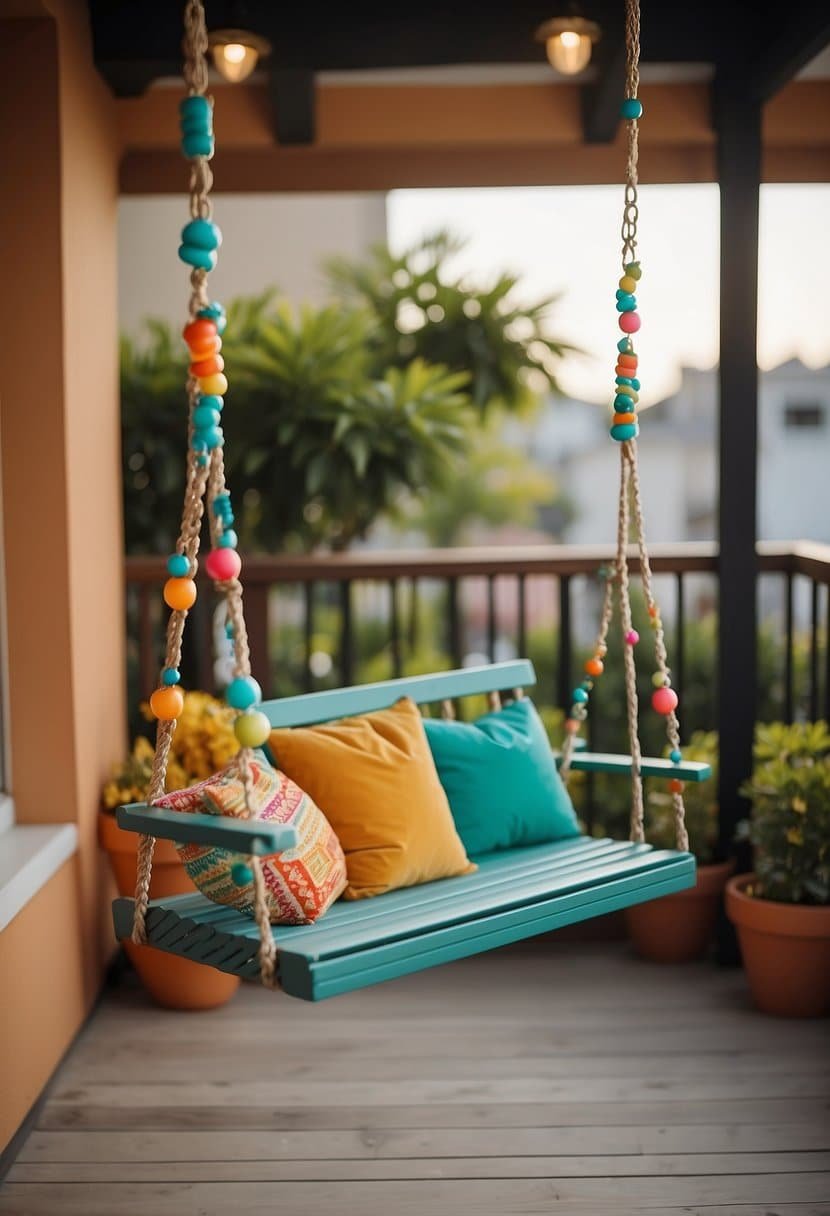 Install a Balcony Swing for a Playful Touch