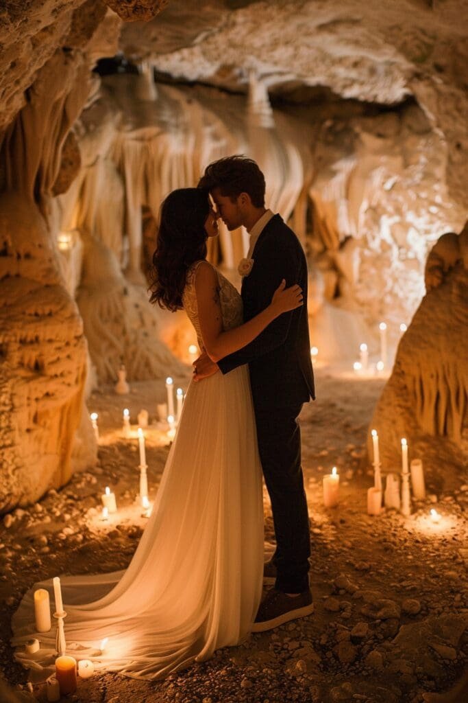 A Small Wedding in A Candlelit Cave
