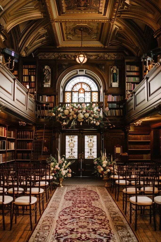 A Small Wedding in A Historic Library