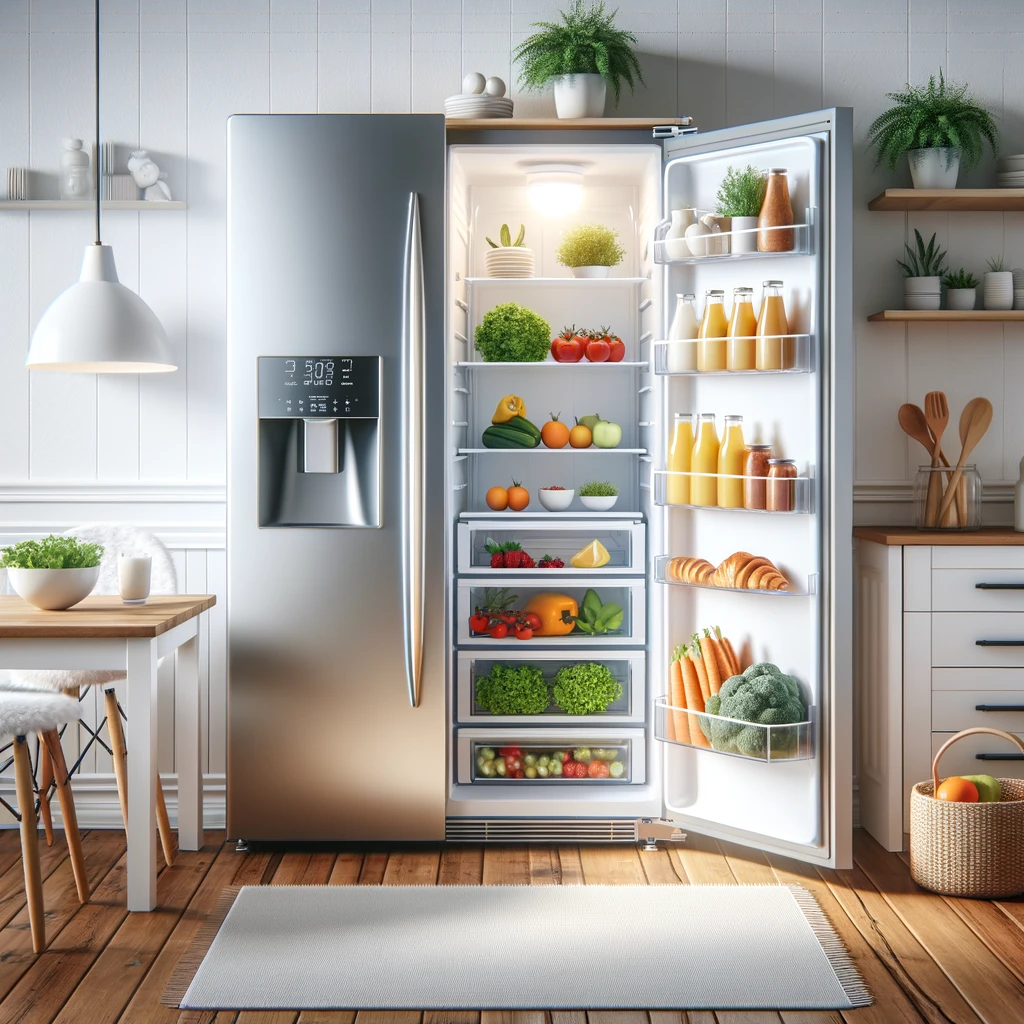 A pristine refrigerator with flexible storage and spotless door seals