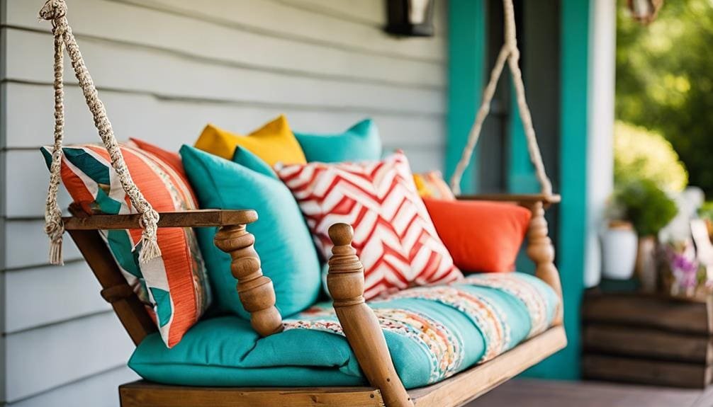 vivid porch swing decor