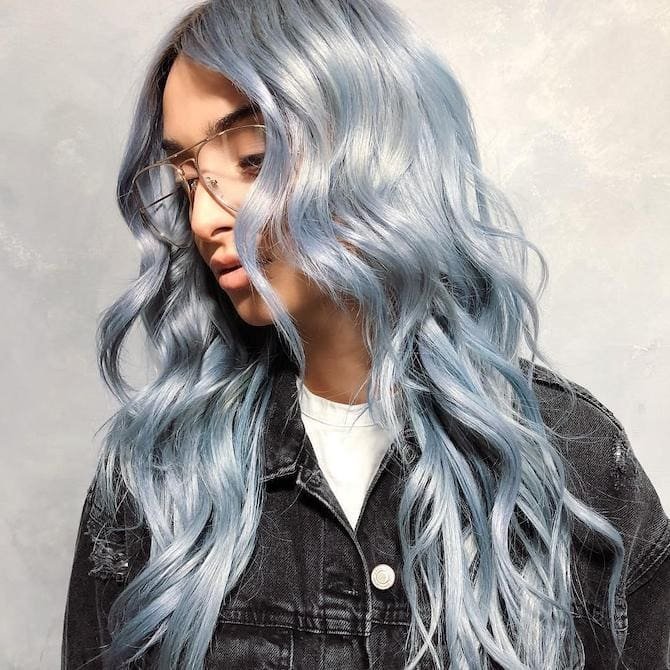 Blue Silver Hair Color