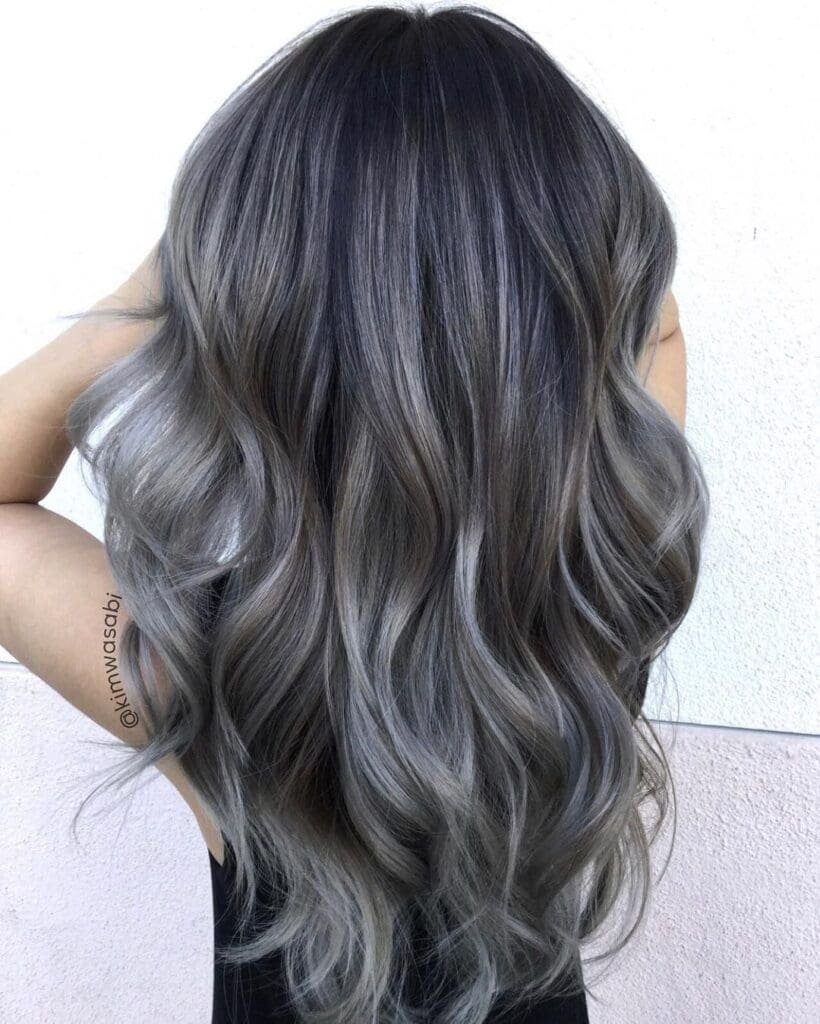 Charcoal Silver Hair Color