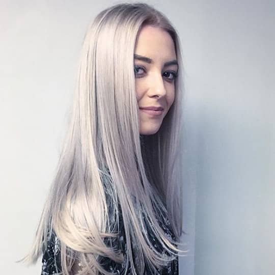 Cool-Toned Silver Hair Color