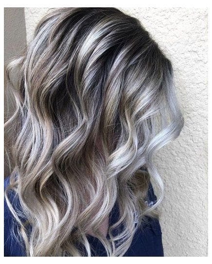 Frosted Silver Hair Color