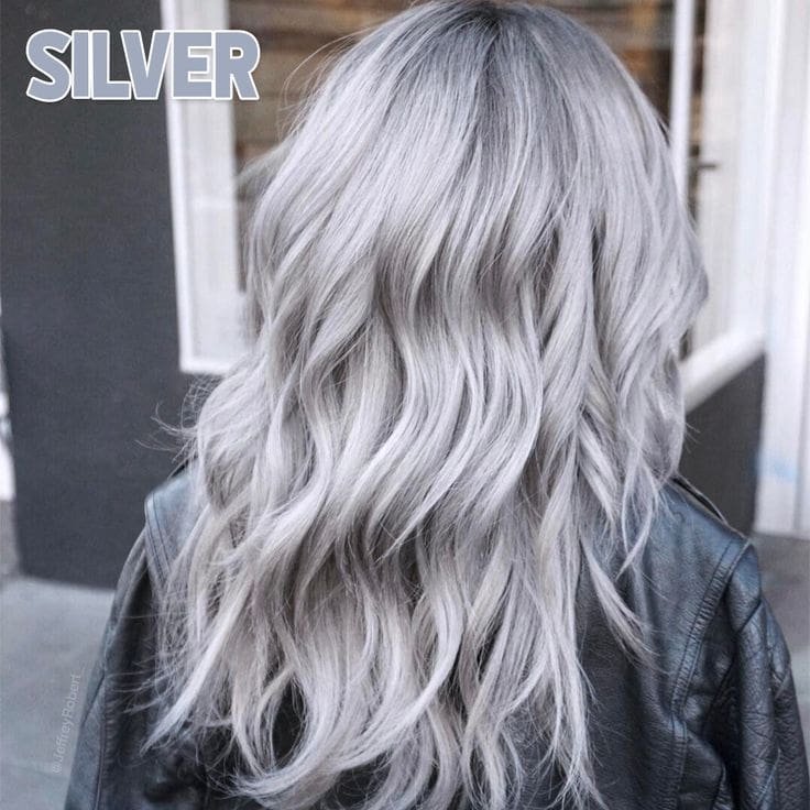 Icy Silver Hair Color
