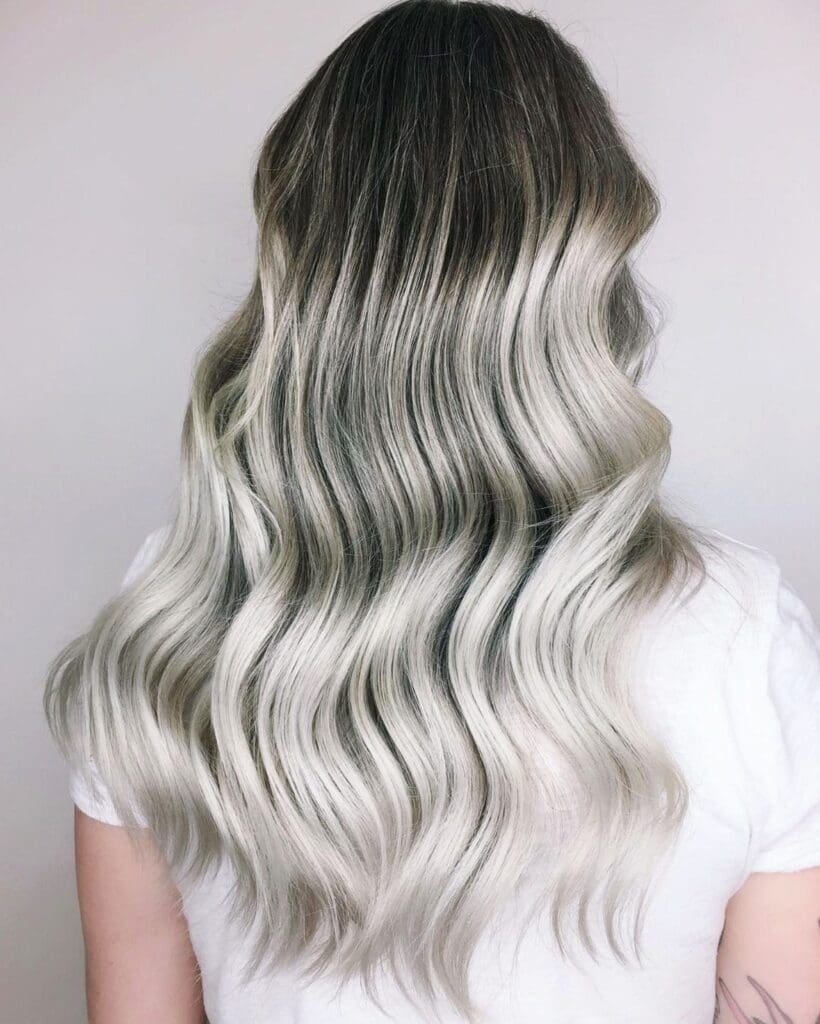 Metallic Silver Hair Color