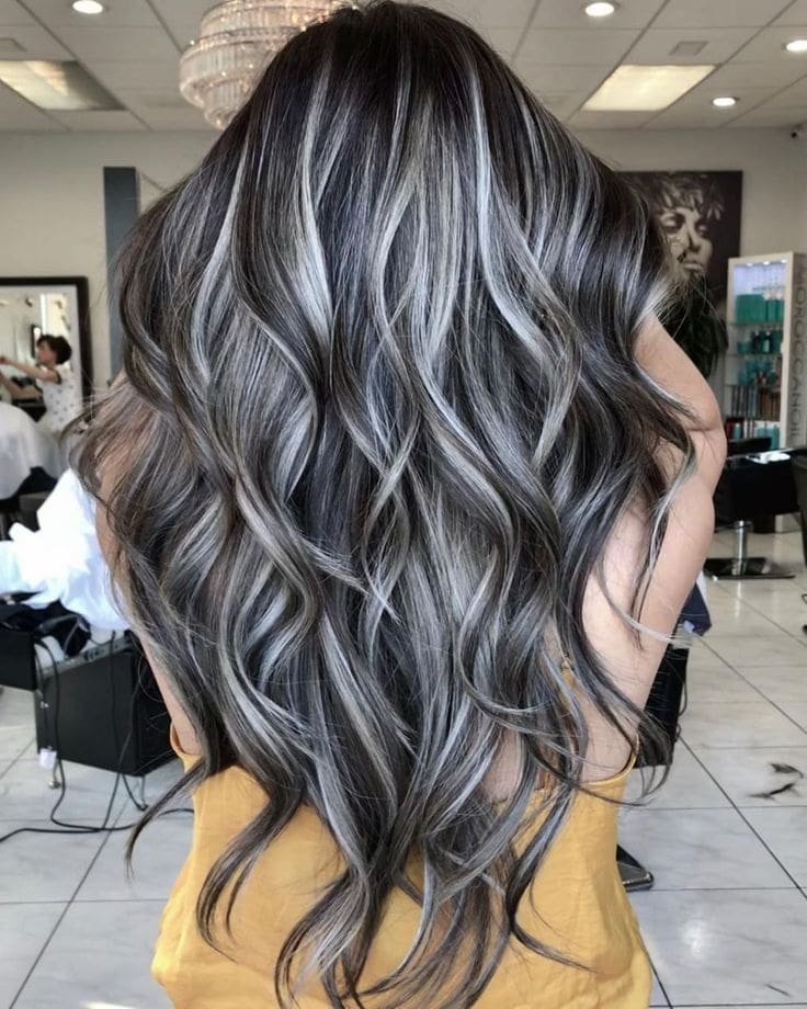 Silver Babylights Hair Color