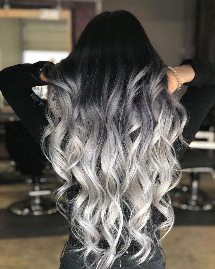 Silver and Black Hair Color