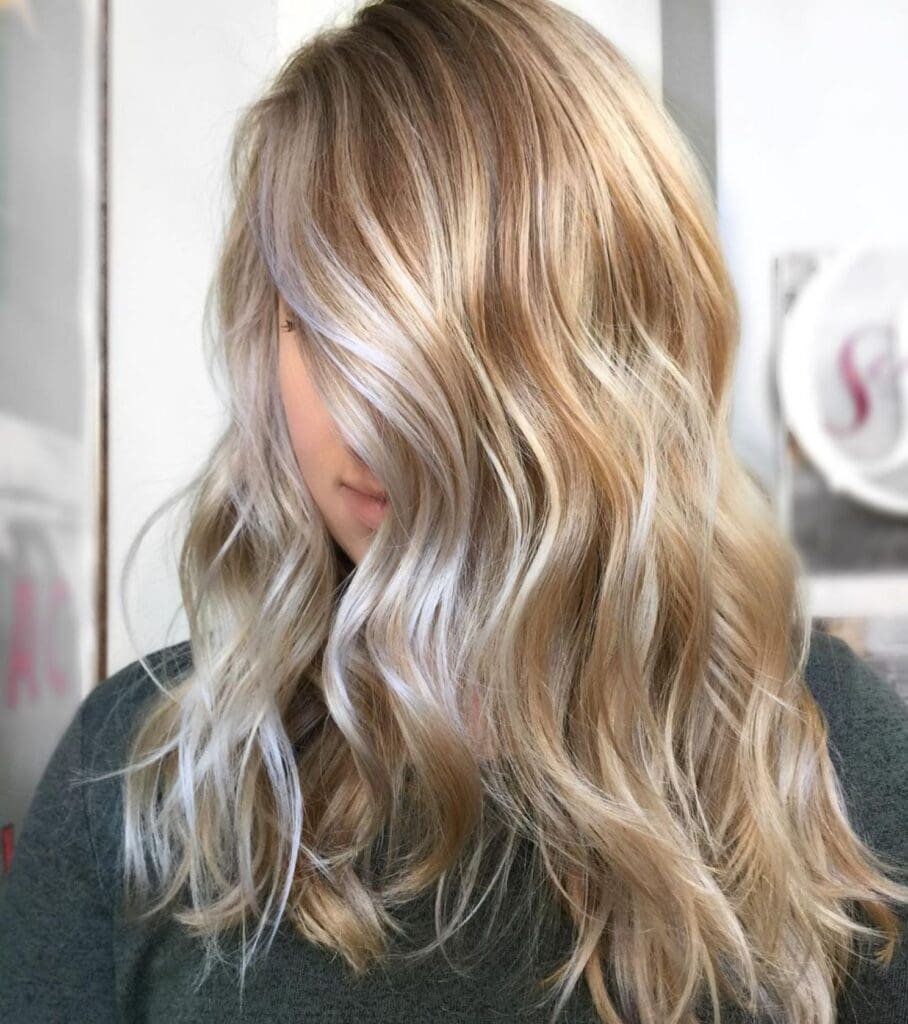 Silver and Honey Hair Color