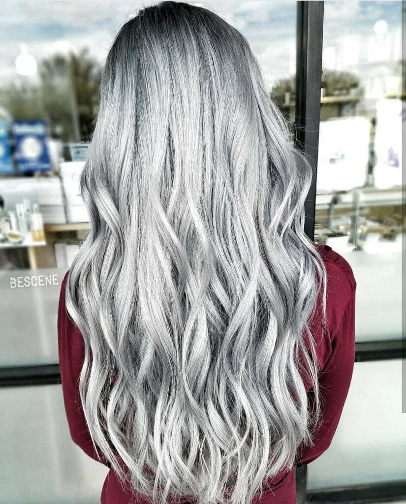 Sterling Silver Hair Color