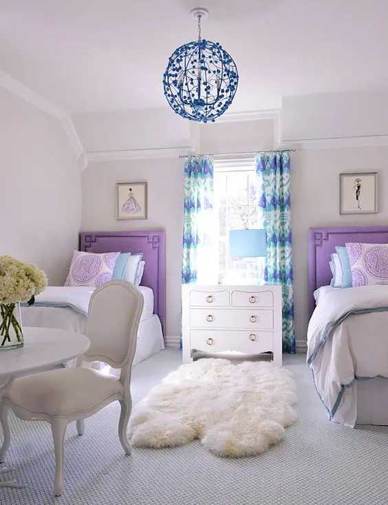 girls bedroom Purple Shared Room