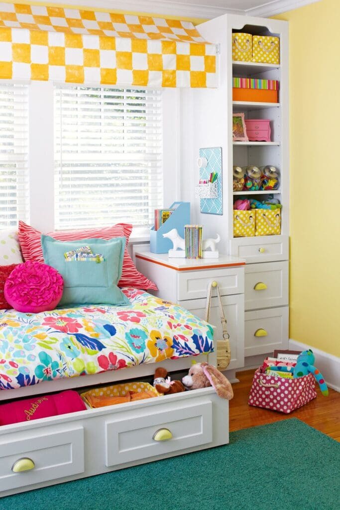 girls bedroom with Sensible Storage