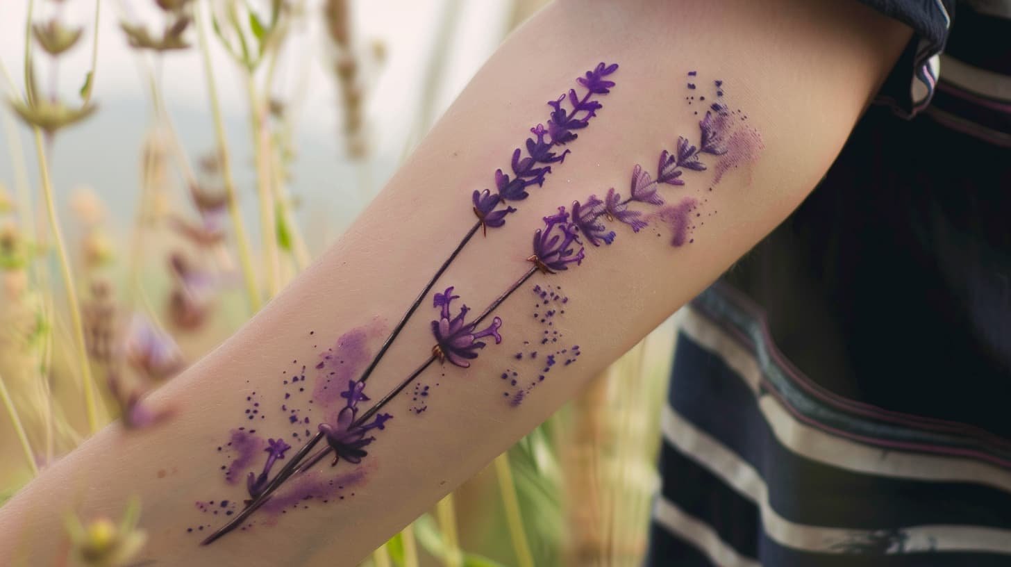 a super beautiful Lavender Tattoo