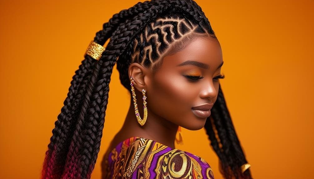 unique hairstyle with twists