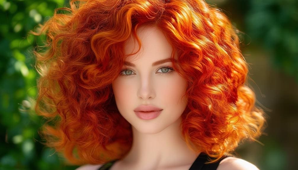 vibrant curly red hair